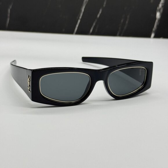 NEW SL M140 RIM 001 SAINT LAURENT SUNGLASSES BLACK SQUARE UNISEX SLM140 RIM 001 - Picture 6 of 11